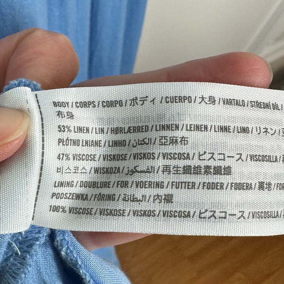 Abercrombie & Fitch Blue Line Blend Button Through Maxi Dress XS - Picture 7 of 9